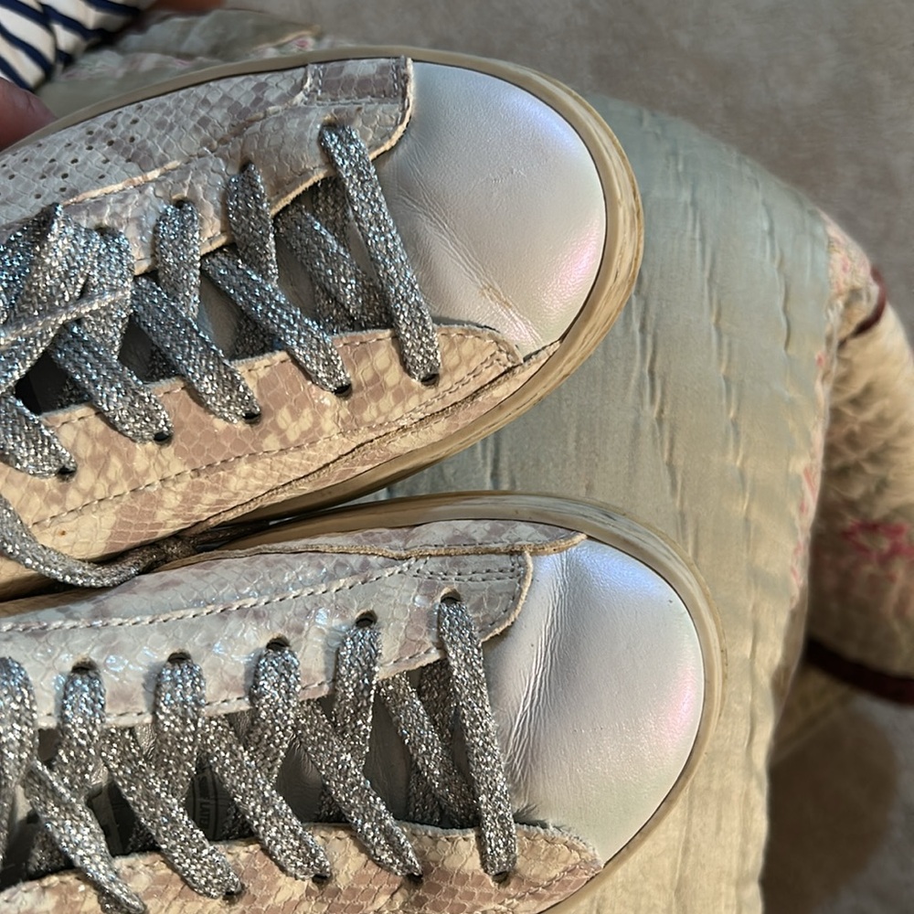 P448 Women's Sneakers in Tan and White